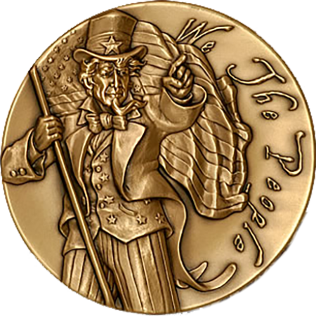Uncle Sam Medal - Bronze 2'' - Design by Michael Berman