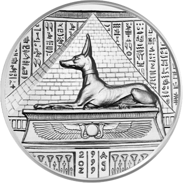 Anubis - Reverse - High Relief 2oz Silver Bullion - Original Design