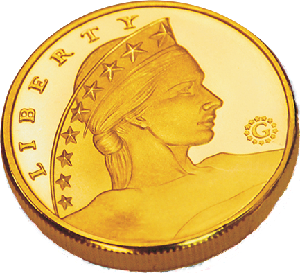 Star Liberty - 1oz .9999 Fine Gold Bullion - Original design